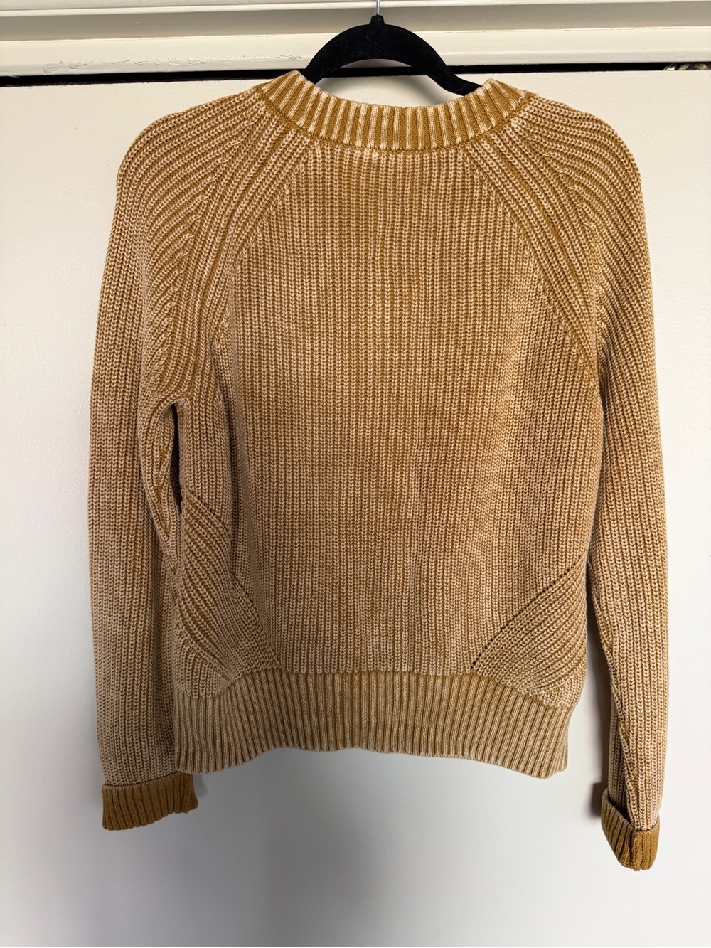 Faherty Ribbed Button-Front Cardigan in Honey Tan 100% Organic Cotton - Picture 2 of 4
